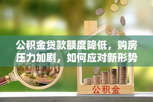 泰武公积金贷款额度降低，购房压力加剧，如何应对新形势？