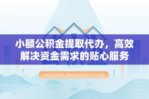 泰武小额公积金提取代办，高效解决资金需求的贴心服务