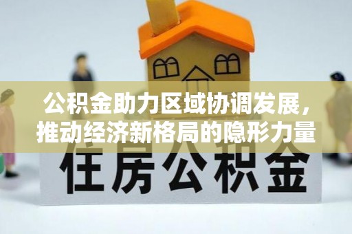 泰武公积金助力区域协调发展，推动经济新格局的隐形力量