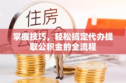 泰武掌握技巧，轻松搞定代办提取公积金的全流程
