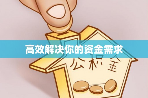 泰武高效解决你的资金需求