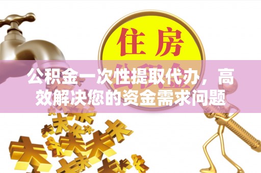 泰武公积金一次性提取代办，高效解决您的资金需求问题