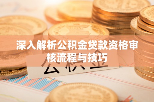 泰武深入解析公积金贷款资格审核流程与技巧