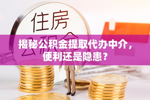泰武揭秘公积金提取代办中介，便利还是隐患？
