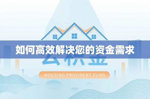 泰武如何高效解决您的资金需求