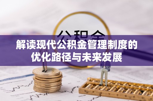 泰武解读现代公积金管理制度的优化路径与未来发展