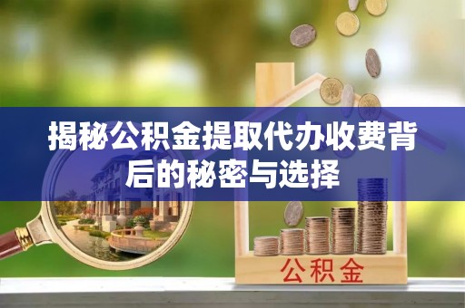 泰武揭秘公积金提取代办收费背后的秘密与选择