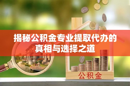 泰武揭秘公积金专业提取代办的真相与选择之道