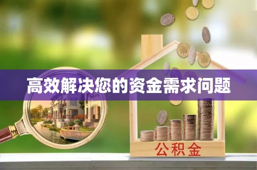 泰武高效解决您的资金需求问题