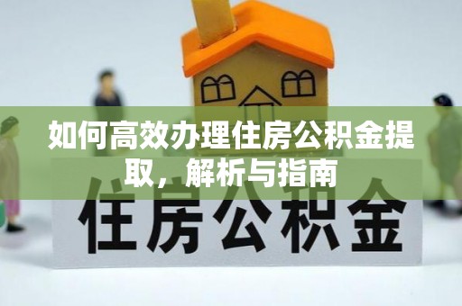 泰武如何高效办理住房公积金提取，解析与指南