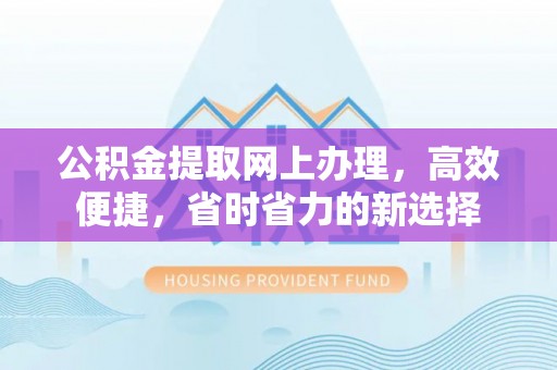 泰武公积金提取网上办理，高效便捷，省时省力的新选择