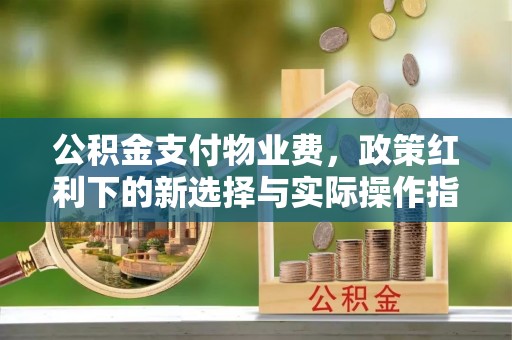 泰武公积金支付物业费，政策红利下的新选择与实际操作指南