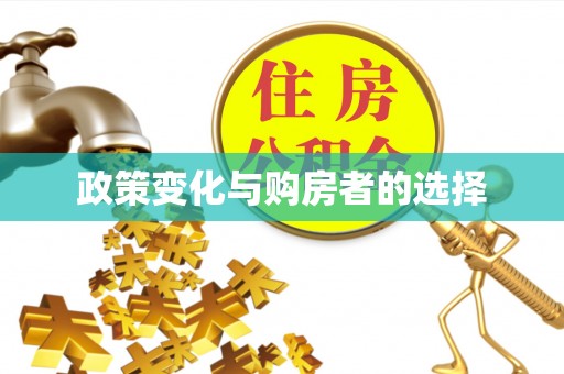 泰武政策变化与购房者的选择