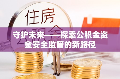泰武守护未来——探索公积金资金安全监管的新路径