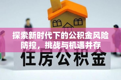 泰武探索新时代下的公积金风险防控，挑战与机遇并存