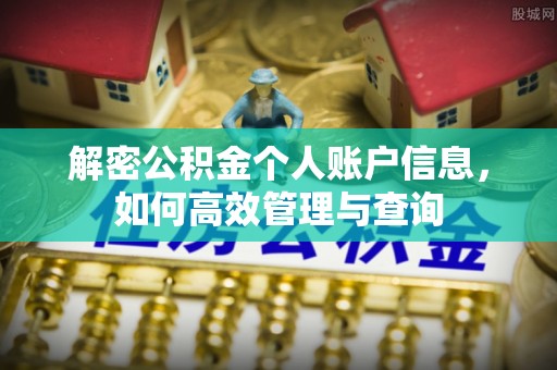 泰武解密公积金个人账户信息，如何高效管理与查询