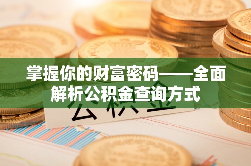 泰武掌握你的财富密码——全面解析公积金查询方式