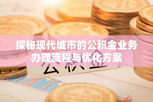 泰武探秘现代城市的公积金业务办理流程与优化方案