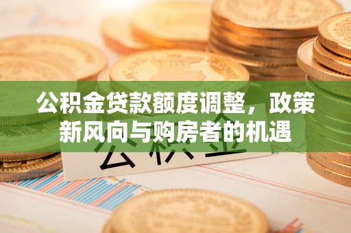 泰武公积金贷款额度调整，政策新风向与购房者的机遇