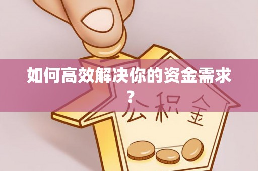 泰武如何高效解决你的资金需求？