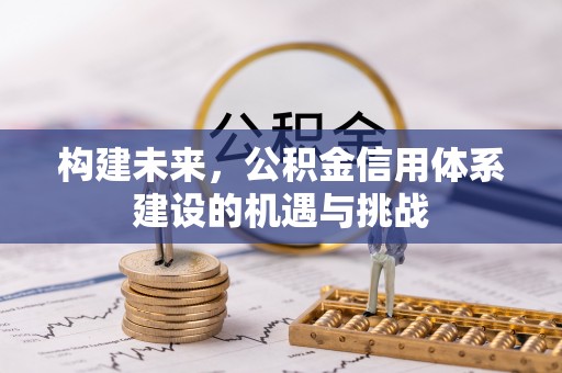 泰武构建未来，公积金信用体系建设的机遇与挑战