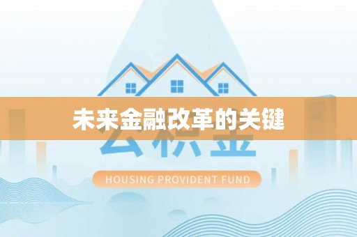 泰武未来金融改革的关键