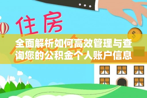 泰武全面解析如何高效管理与查询您的公积金个人账户信息