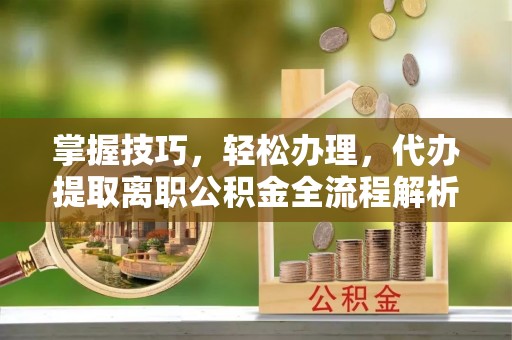 泰武掌握技巧，轻松办理，代办提取离职公积金全流程解析