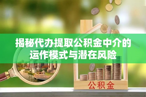 泰武揭秘代办提取公积金中介的运作模式与潜在风险