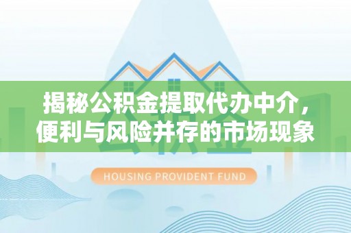 泰武揭秘公积金提取代办中介，便利与风险并存的市场现象