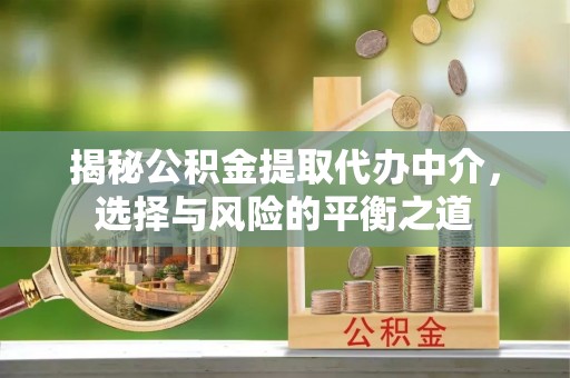 泰武揭秘公积金提取代办中介，选择与风险的平衡之道