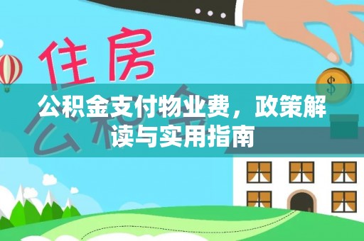 泰武公积金支付物业费，政策解读与实用指南