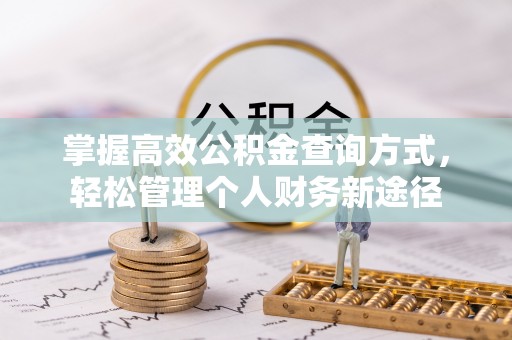 泰武掌握高效公积金查询方式，轻松管理个人财务新途径